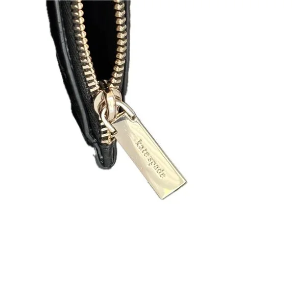 Kate Spade Leila Mini Zip Leather Crossbody Bag in Black NWT $329 - Picture 11 of 12